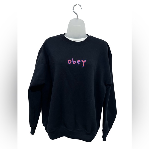 Obey Other - Obey Women's Black Sweater with Purple Logo
